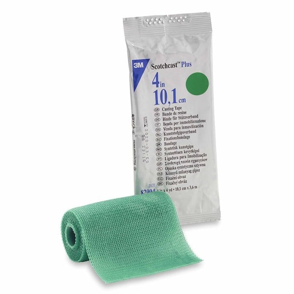 3M Scotchcast Cast Tape 4 Inch X 12 Foot Fiberglass / Resin Green, 82004G - main